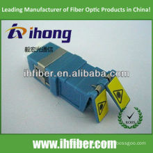 Shuttered LC fiber optic adapter duplex